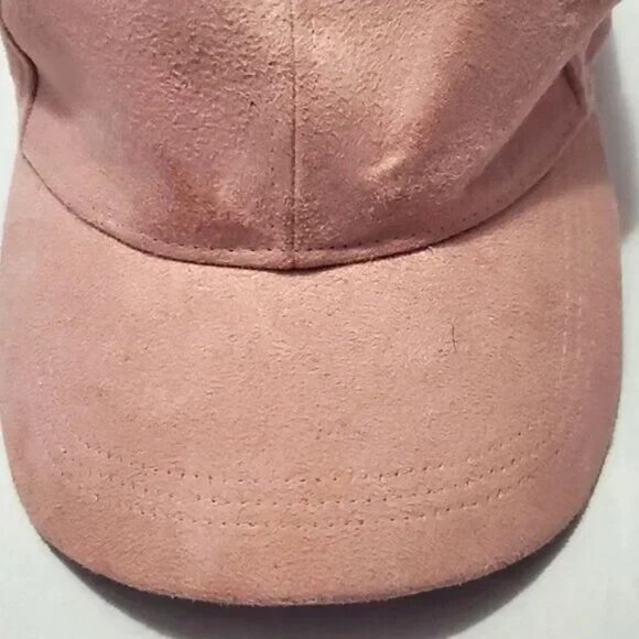 David & Young Pink Faux Suede Summer Sporty Baseball Cap - Picture 2 of 7